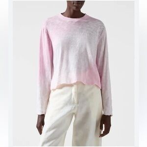 ATM Anthony Thomas Melillo Slub Jersey Long Sleeve Destroyed Wash Tee Size M